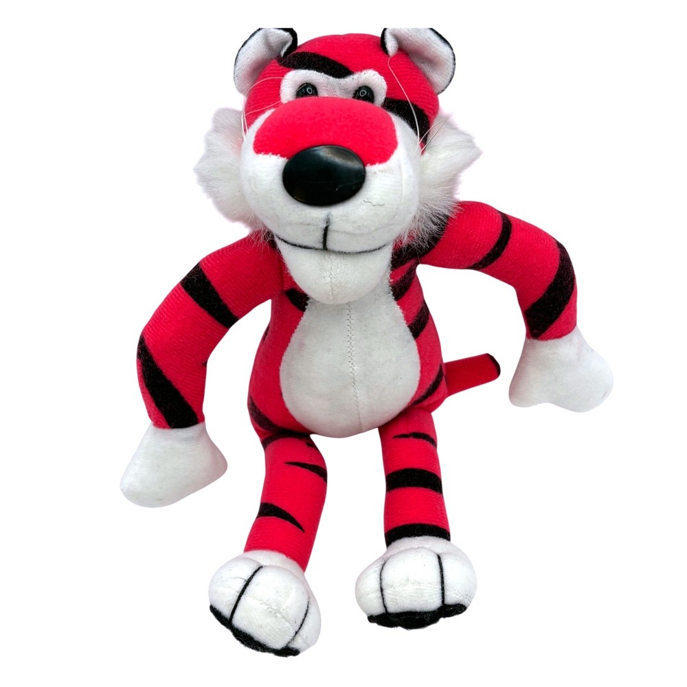 Vtg 1993 Play by Play Red Tiger Plush Stuffed Animal 90s Arcade Prize Pink 10"